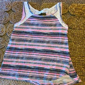Pink and black, sleeveless, size small